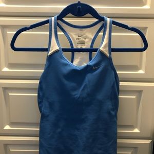Blue Nike Dri-Fit Nike Tank